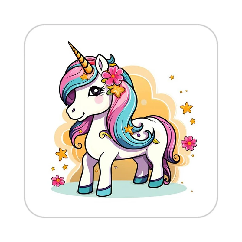 زیر لیوانی کاکتی طرح اسب تک شاخ و یونیکورن مدل mp29757