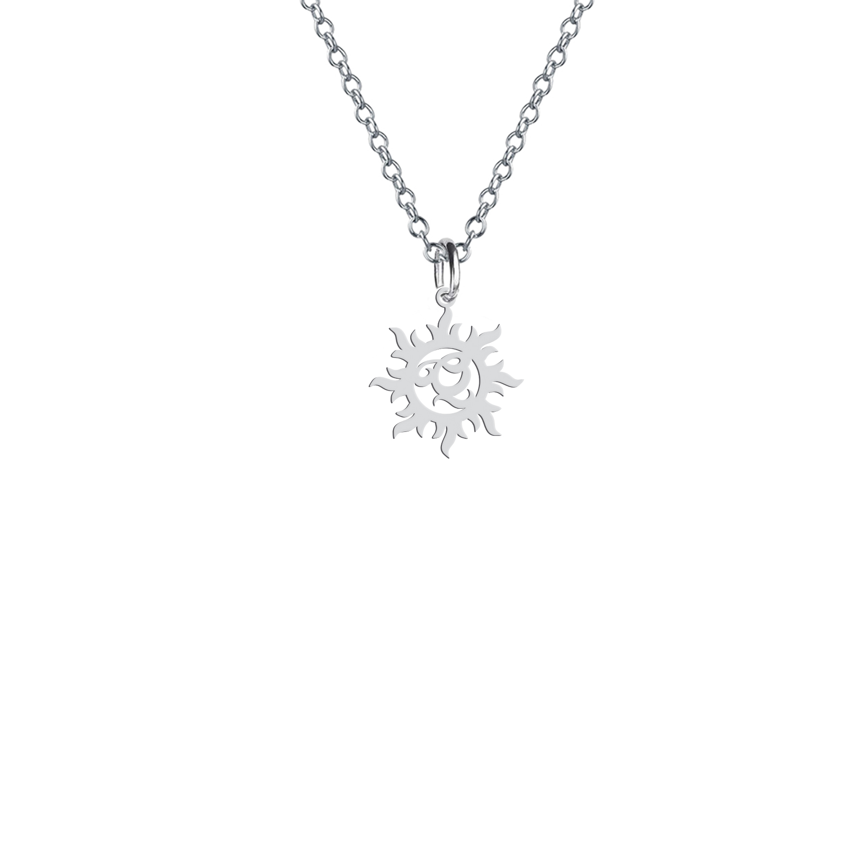 گردنبند هایکا طرح خورشید و Q مدل s.ha2-825