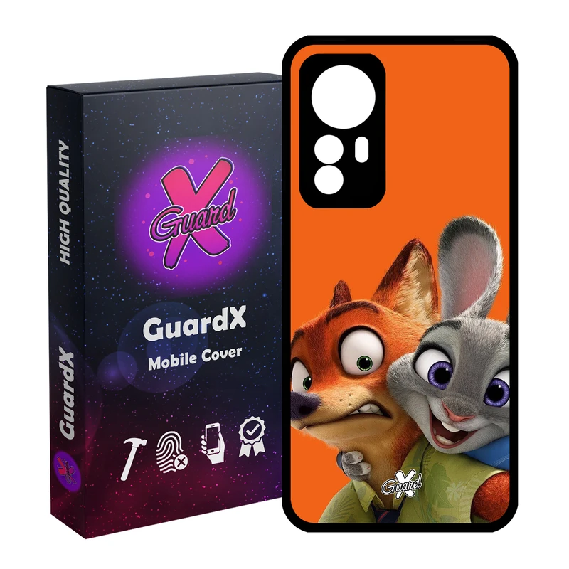 کاور گارد ایکس طرح Zootopia مدل Glass10047 مناسب برای گوشی موبایل شیائومی Mi 12/Mi 12X/Mi 12S