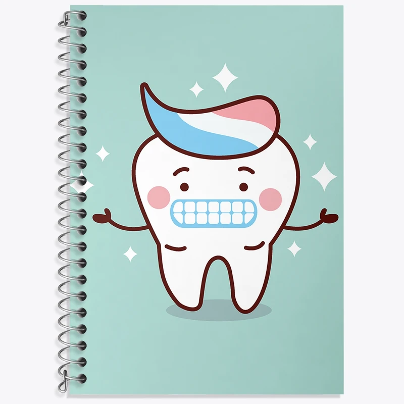 دفتر لغت 50 برگ خندالو طرح دندان و دندان پزشکی کودکانه کد 36780