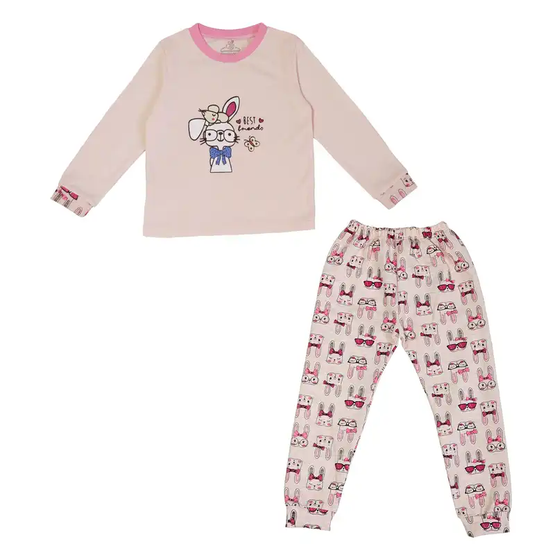 ست تی شرت و شلوار بچگانه سپیدپوش مدل خرگوش کد 140221