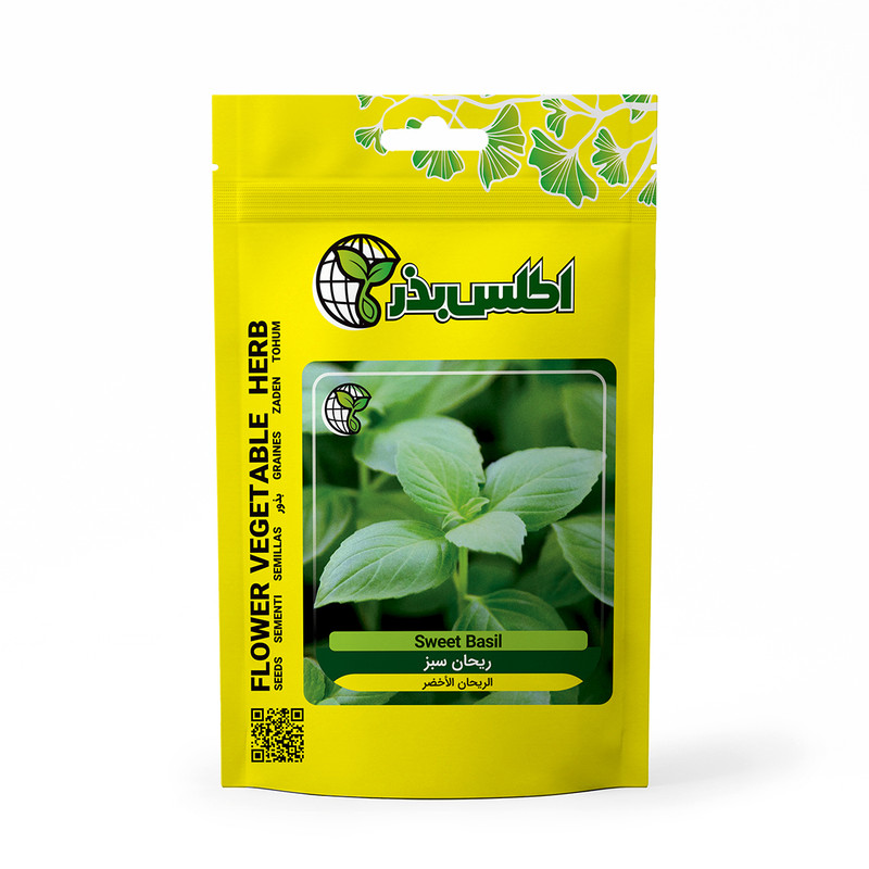 بذر ریحان سبز اطلس بذر کد A11 وزن ۱۲ گرم