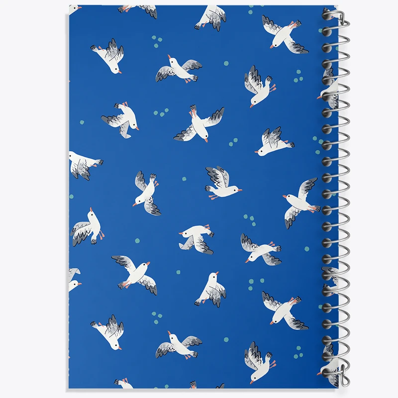 دفتر ژورنال نویسی 50 برگ خندالو مدل نقطه ای طرح مرغ ماهی خوار کد N730