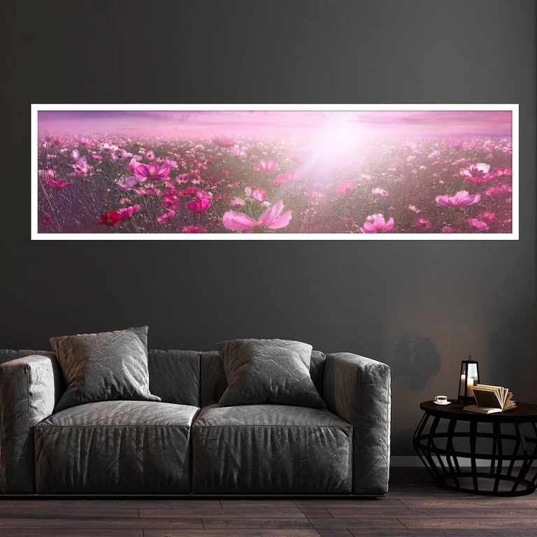 تابلو بکلیت طرح طبیعت دشت و گلزار مدل W-7705