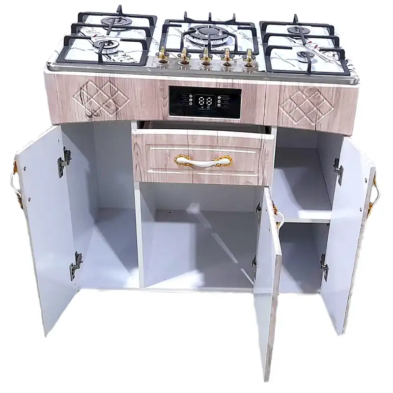 اجاق‌ گاز 5 شعله هاکان مدل چهار درب صفحه استیل بوش