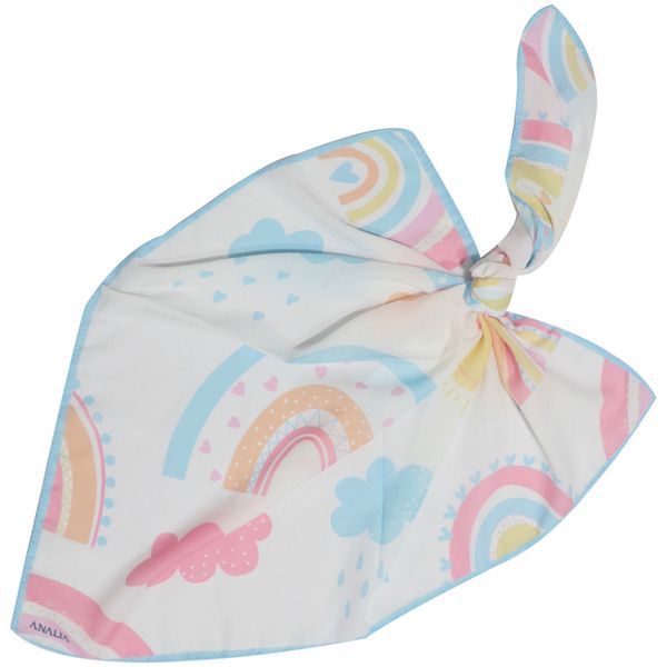 دستمال سر و گردن دخترانه مدل مینی اسکارف نخی کارتونی کد 1040