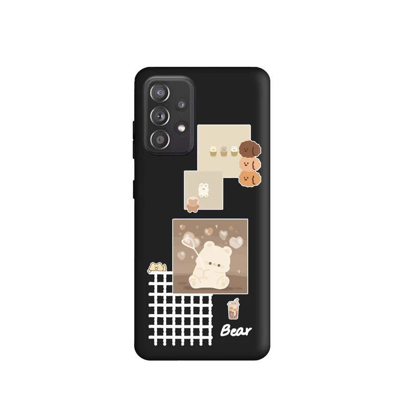 کاور قاب گوشی طرح قاب عکس خرس دخترونه کد k260 مناسب برای گوشی موبایل سامسونگ Galaxy A52 / A52s