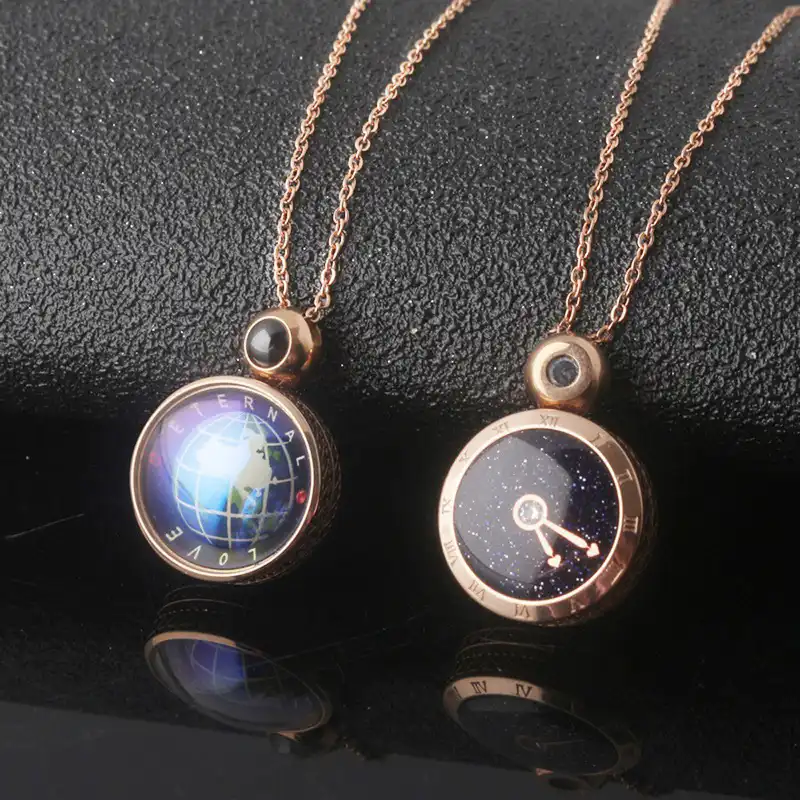 گردنبند زنانه مدل عشق جهانی دوستت دارم j-11811