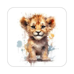 زیر لیوانی کاکتی طرح شیر مدل mp24280