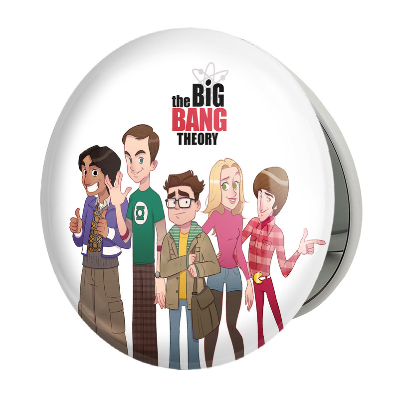 آینه جیبی خندالو طرح سریال تئوری بیگ بنگ The Big Bang Theory مدل تاشو کد 13301 