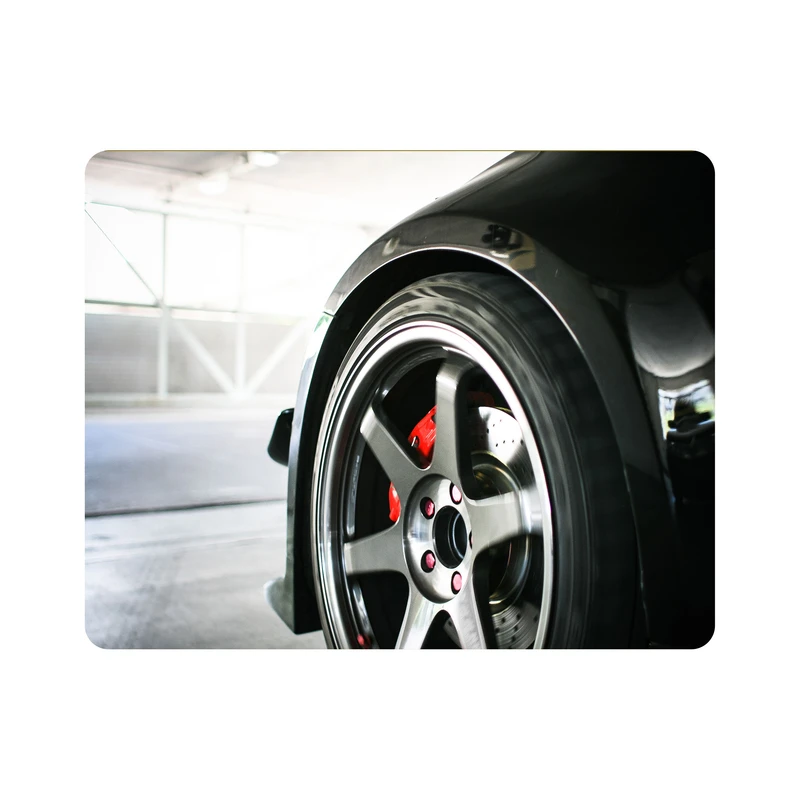 ماوس پد اطلس آبی طرح رینگ لاستیک ماشین مدل T1042