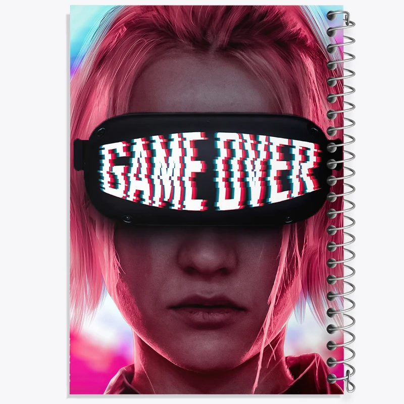 دفتر ژورنال نویسی 50 برگ خندالو مدل نقطه ای طرح Game Over کد F2387