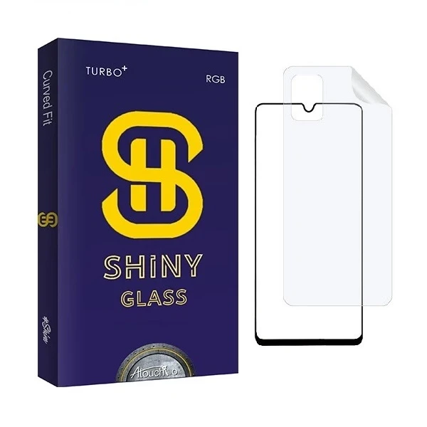 محافظ صفحه نمایش آتوچبو مدل FUL مناسب برای گوشی موبایل سامسونگ Galaxy A71 به همراه محافظ پشت گوشی 