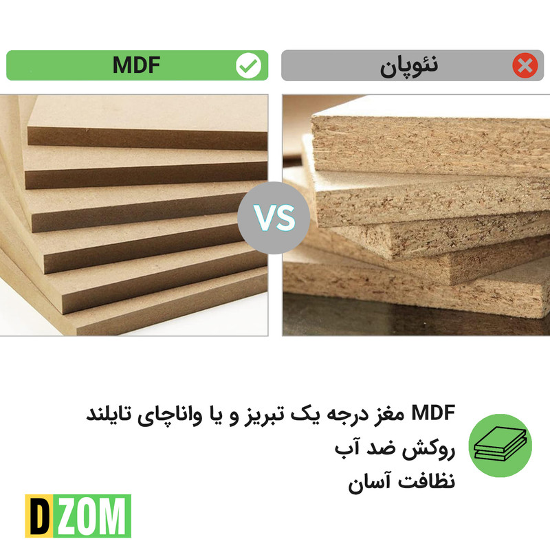 میز ناهارخوری چهار نفره دیزم مدل مونتاژی LNC_asm_140×80_W