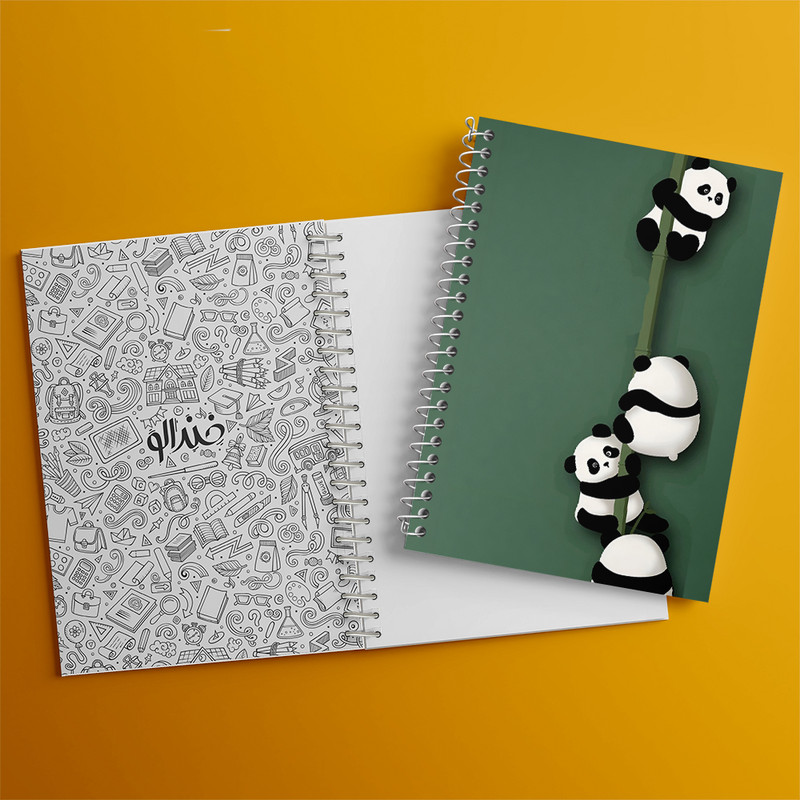 دفتر مشق 100 برگ خندالو طرح پاندا کیوت کد N4111