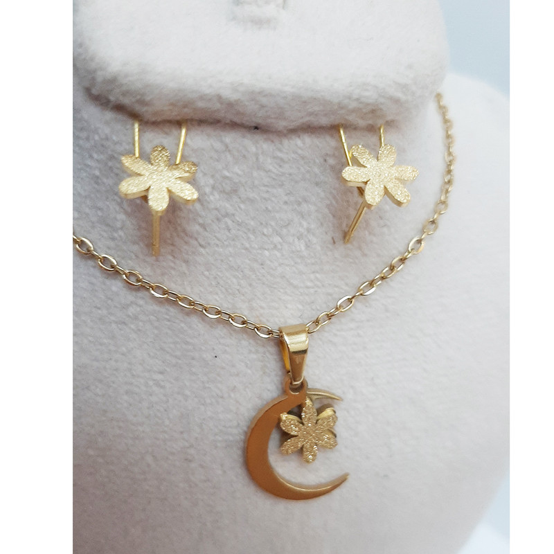 نیم ست زنانه مدل ماه و گل