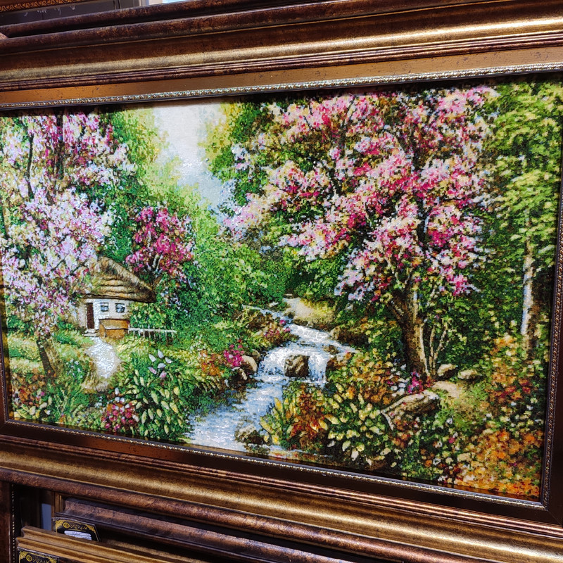 تابلو فرش دستباف طرح کلبه جنگلی مدل 64A