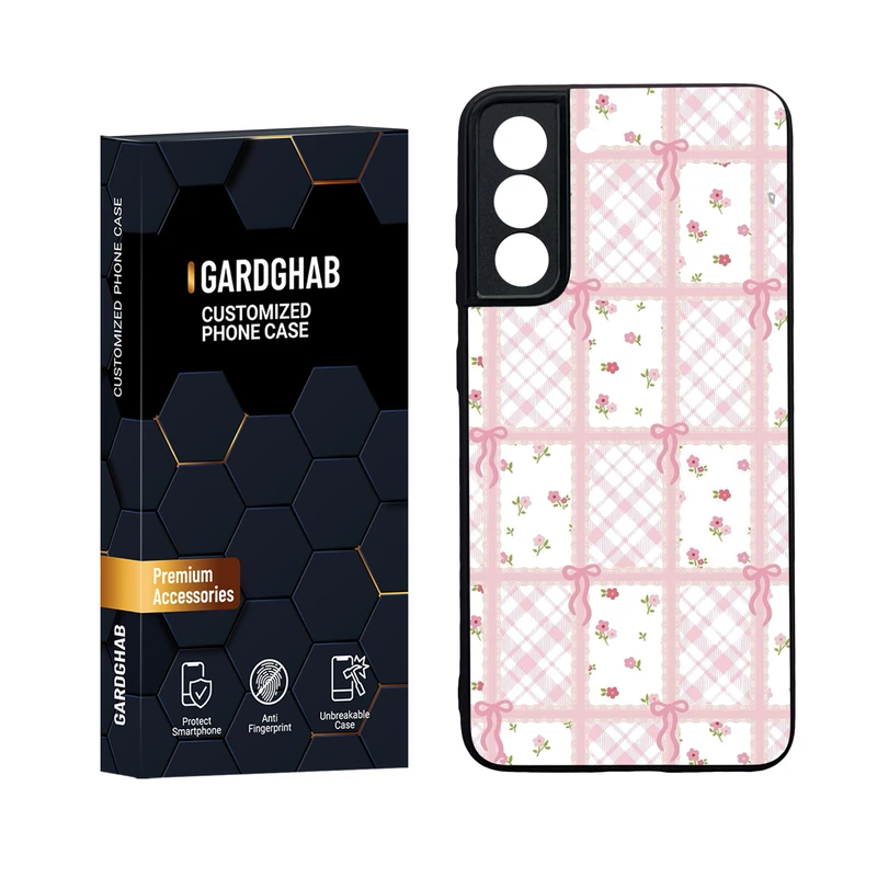 کاور گارد قاب مدل دور ژله ای پشت گلس دخترانه مناسب برای گوشی موبایل سامسونگ Galaxy S21 FE