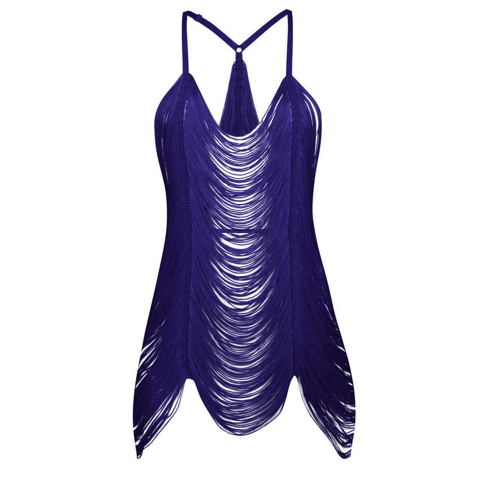 لباس خواب زنانه ماییلدا مدل ریش ریش کد 4438 رنگ سرمه ای -  - 1