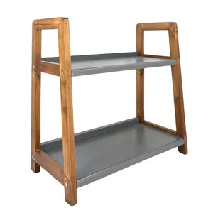 استند جا ادویه ای مدل دو طبقه چوبی کد ST13