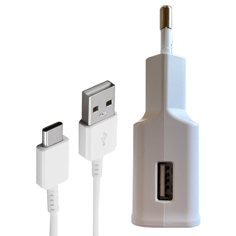 شارژر دیواری 15 وات توربو مدل A50 به همراه کابل تبدیل USB-C