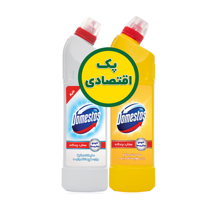 سفید کننده غلیظ سطوح مختلف و البسه دامستوس - 750 میلی لیتر مجموعه دو عددی