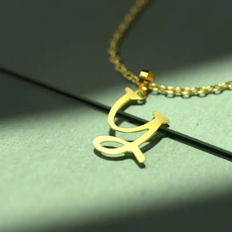 گردنبند طلا 18 عیار زنانه مدوپد مدل حرف Y کد H3-1-1389