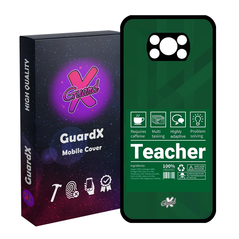 کاور گارد ایکس طرح معلم مدل Glass10537 مناسب برای گوشی موبایل شیائومی Poco X3 NFC/Poco X3/Poco X3 Pro