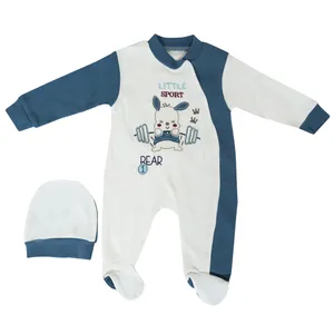 ست سرهمی و کلاه نوزادی مدل esa baby 5253