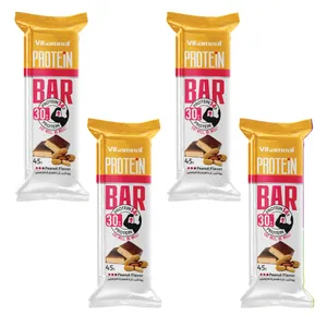 پروتئین بار وایتامیل با طعم بادام زمینی - 45 گرم بسته 4 عددی