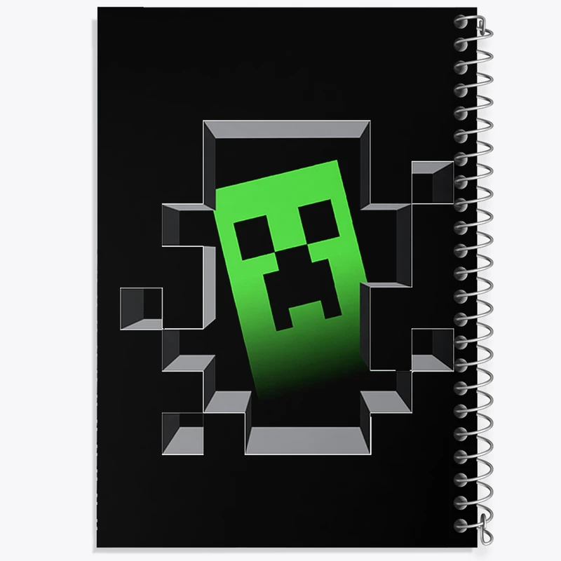 دفتر لیست خرید 50 برگ خندالو طرح بازی ماینکرافت (Minecraft) کد 37004