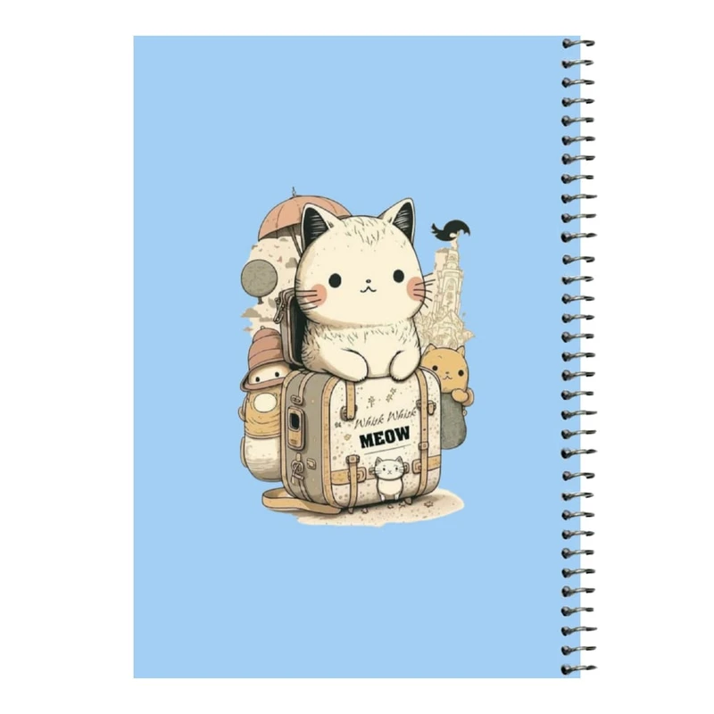 دفتر مشق 80 برگ اس جی مدل گربه مسافر   