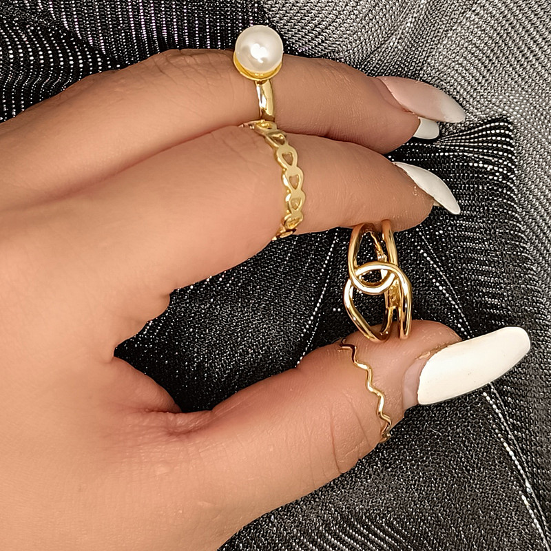 انگشتر زنانه کد RKH_1729 مجموعه 4 عددی