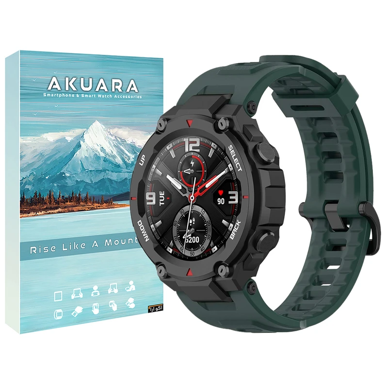 بند ساعت آکوآرا مدل SilicTX مناسب برای ساعت هوشمند امیزفیت Trex / Trex Pro