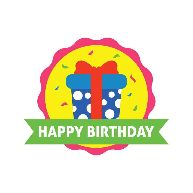 برچسب لپ تاپ پویا مارکت طرح تولدت مبارک کد 1560