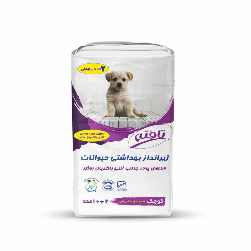 زیر انداز بهداشتی حیوانات خانگی تافته مدل 4060 بسته 12 عددی