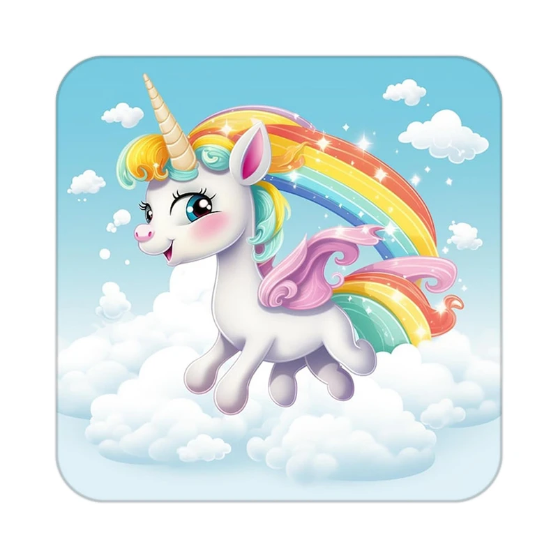 زیر لیوانی کاکتی طرح اسب تک شاخ و یونیکورن مدل mp31029