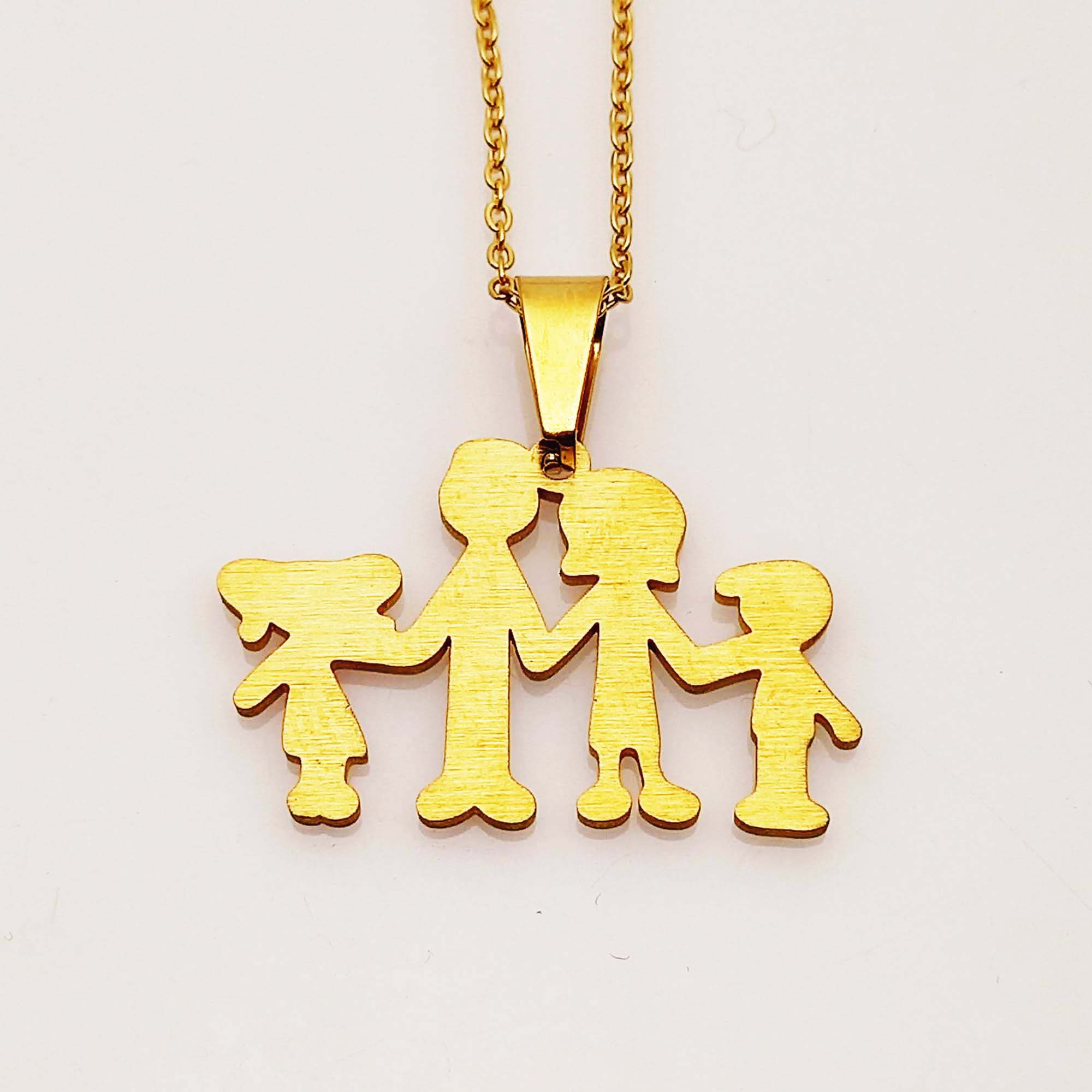 گردنبند دخترانه طرح خانواده مدل 476GAD گردنبند دخترانه طرح خانواده مدل 476GAD