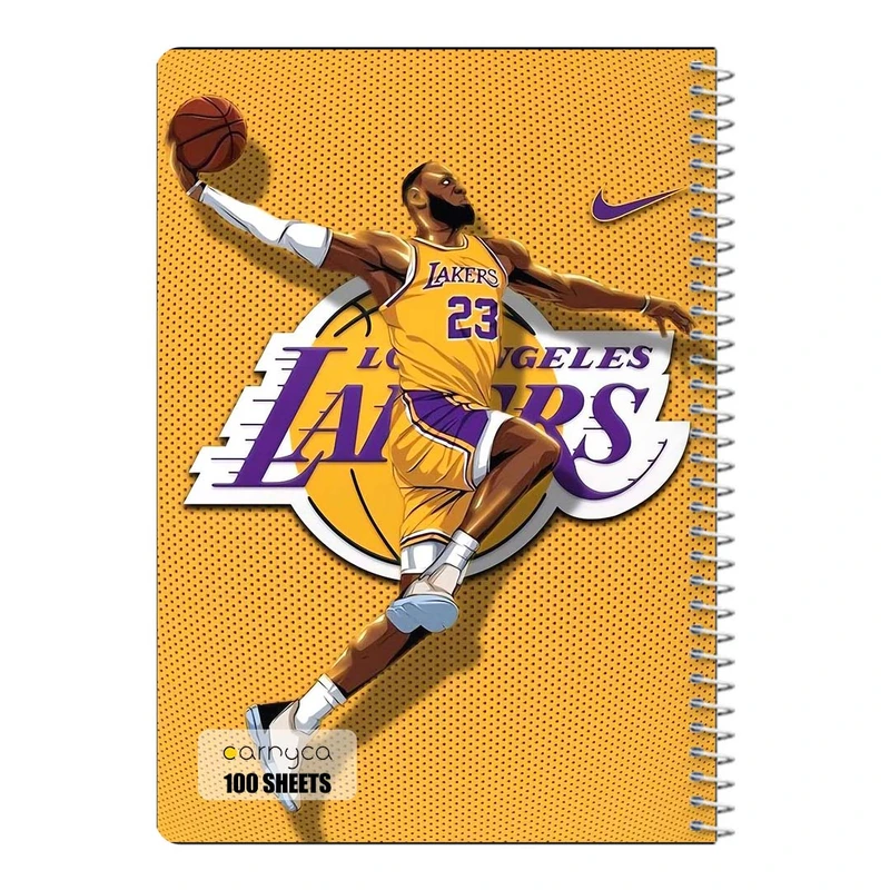 دفتر شطرنجی 100 برگ سیمی کارنیکا طرح لیکرز Lakers کد 63134