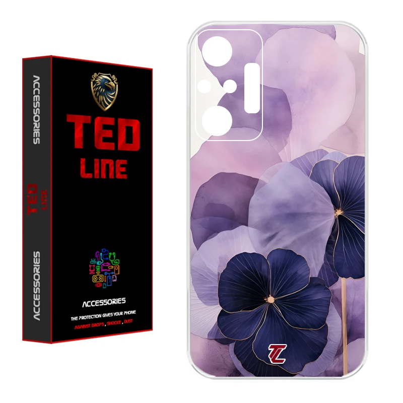 کاور تدلاین طرح گل بنفش کد 1159 مناسب برای گوشی موبایل شیائومی Redmi Note 10 Pro / Note 10 Pro Max