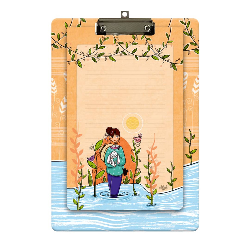 تخته شاسی دایان مدل چک لیست طرح آنجل 4 سایز b5 به همراه کاغذ یادداشت