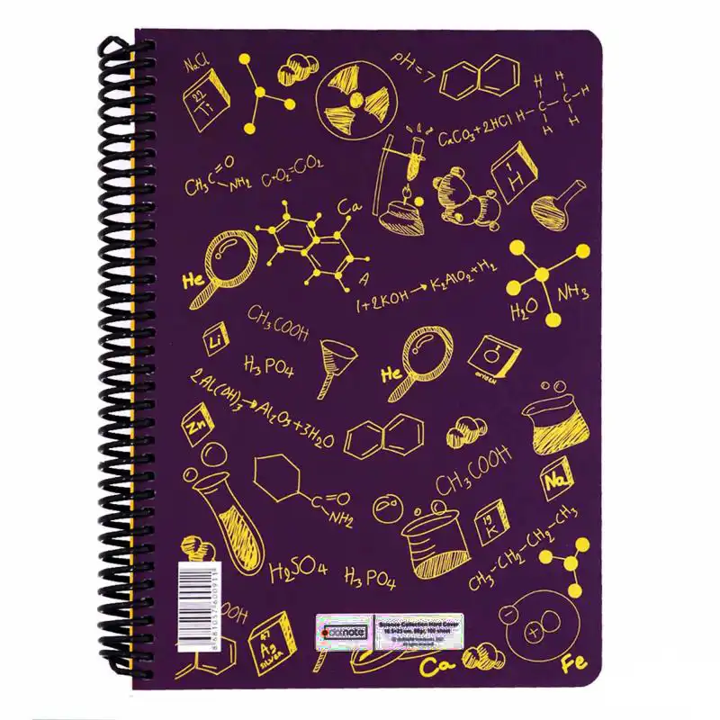 دفتر مشق 100 برگ دات نوت طرح شیمی مدل فرمول