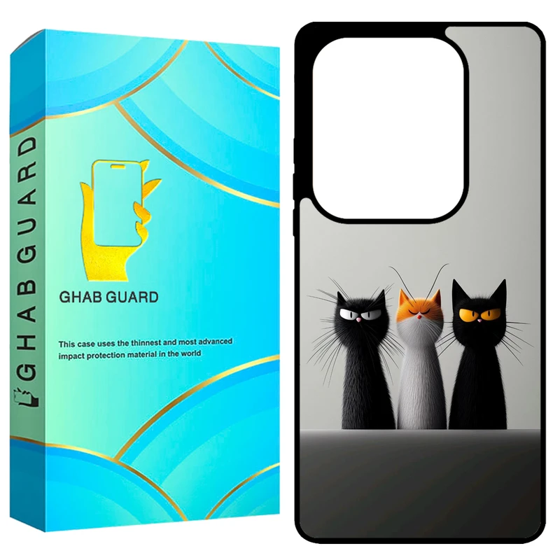 کاور قاب گارد طرح گربه مدل GCHPN13P مناسب برای گوشی موبایل شیائومی Redmi Note 13 Pro 4G / Poco M6 Pro 4G