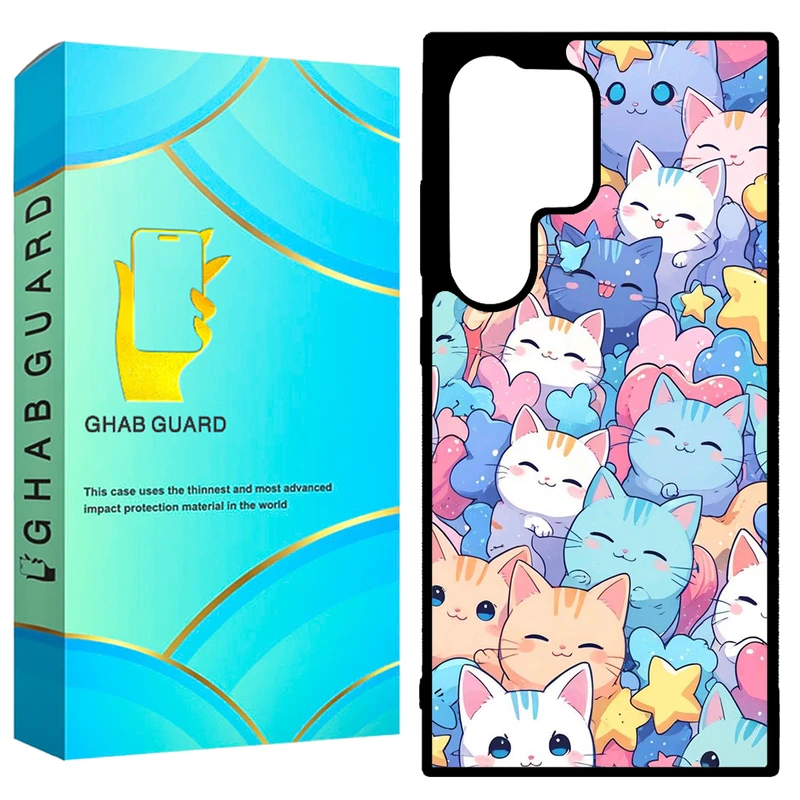 کاور قاب گارد طرح گربه مدل GCHPS23U مناسب برای گوشی موبایل سامسونگ Galaxy S23 Ultra 5G  