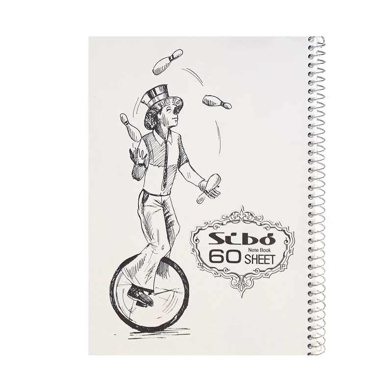 دفتر مشق 60 برگ سیبو مدل اسکچ طرح دلقک کد s2-4