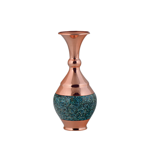 گلدان فیروزه کوبی آقاجانی مدل گوی دار کد F128