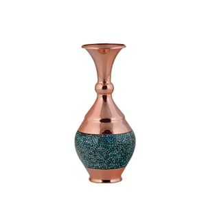 گلدان فیروزه کوبی آقاجانی مدل گوی دار کد F128