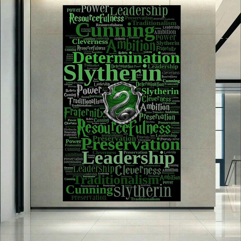 تابلو بوم طرح هری پاتر مدل Slytherin کدAR3420