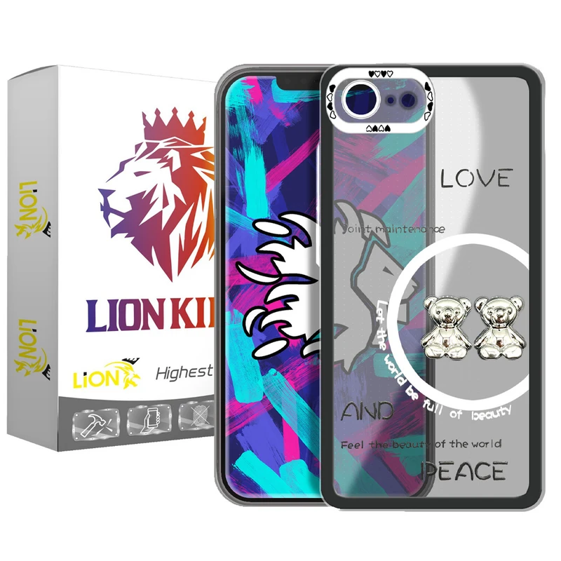 کاور لاین کینگ مدل دو خرسLOVE مناسب برای گوشی موبایل اپل iPhone 7/8
