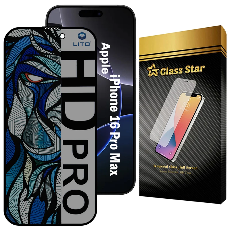 محافظ صفحه نمایش گلس استار مدل LITOPRVG مناسب برای گوشی موبایل اپل iPhone 16 Pro Max
